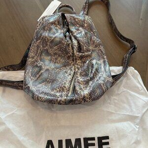 NWT - Aimee Kestenberg Multicolor snake Print Leather Backpack
